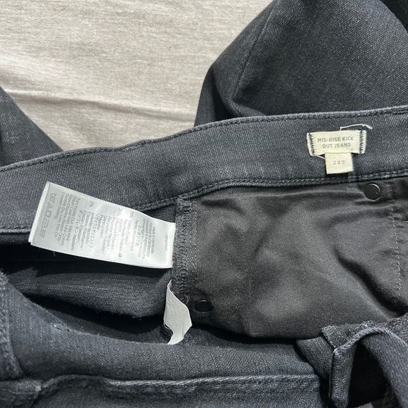 Madewell Tall Kick Out Crop Jeans Black Rinse Wash - Picture 11 of 16